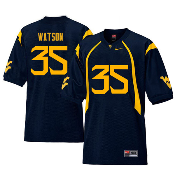 NCAA Men's Brady Watson West Virginia Mountaineers Navy #35 Nike Stitched Football College Retro Authentic Jersey SW23G34CP